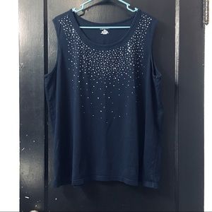 5/$20! Navy Sleeveless Top